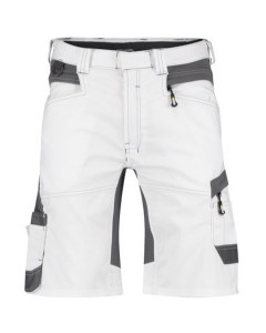Dassy 250090 Axis Painters Painter Shorts With Stretch - White/Anthracite Grey - UK 35 (EU50) - Regular Leg - SALE