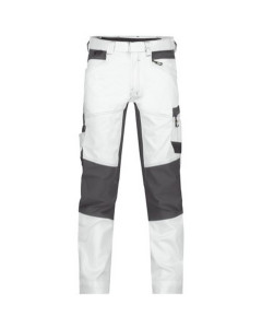Dassy 201022 Helix Painters Painter Trousers With Stretch - White/Anthracite Grey -UK 39 (EU54) - Short Leg - SALE