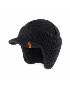 Scruffs Peaked Knitted Hat Black