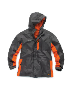 Scruffs Worker Jacket - Ripstop, Waterproof (Graphite / Orange)