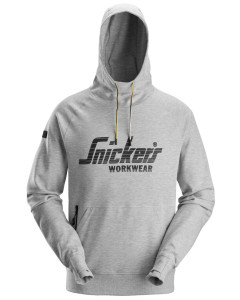 Snickers 2894 Logo Hoodie (Grey Melange)