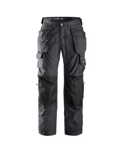 Snickers 3223 Rip-Stop Floorlayer Holster Pocket Trousers (Steel Grey / Black)