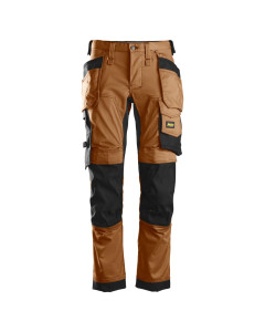 Snickers 6241 AllroundWork Stretch Work Trousers with Holster Pockets (Brown / Black)