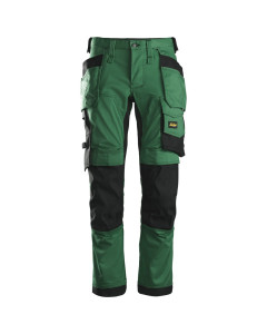 Snickers 6241 AllroundWork Stretch Work Trousers with Holster Pockets (Forest Green/Black)