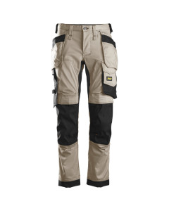 Snickers 6241 AllroundWork Stretch Work Trousers with Holster Pockets (Khaki/Black)