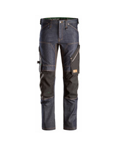 Snickers 6956 FlexiWork Denim Work Trousers+ (Denim/Black)