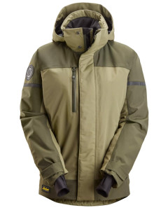 Snickers 1177 AllroundWork Women's Waterproof Insulated Jacket (Khaki Green)