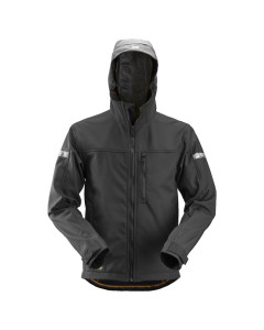 Snickers 1229 AllroundWork Softshell Jacket with Hood (Black/Black)