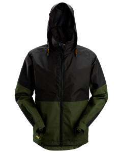 Snickers 1304 AllroundWork Waterproof Shell Jacket (Khaki Green / Black)