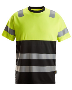 Snickers 2535 High-Vis Class 1 T-Shirt (Black / Yellow)