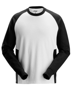 Snickers 2840 Two-Coloured Sweatshirt (White / Black)