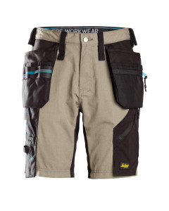 Snickers 6110 LiteWork 37.5 Work Shorts with Holster Pockets (Khaki / Black)
