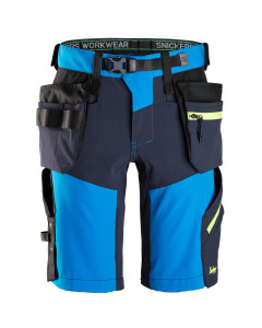 Snickers 6140 FlexiWork Softshell Stretch Shorts+ Holster Pockets (True Blue / Navy)