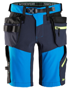 Snickers 6140 FlexiWork Softshell Stretch Shorts+ Holster Pockets (True Blue / Navy)
