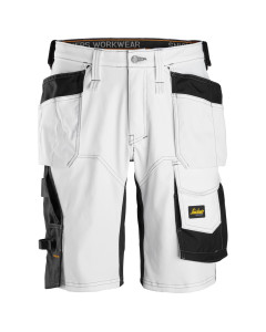 Snickers 6151 AllroundWork Stretch Loose Holster Pocket Shorts (White/Black)