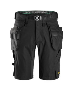 Snickers 6172 FlexiWork Shorts Detachable Holster Pockets (Black)