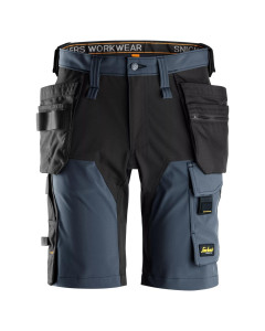 Snickers 6175 AllroundWork 4-way Stretch Shorts with Holster Pockets (Navy / Black)