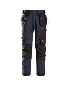 Snickers 6210 LiteWork 37.5 Lightweight Work Trousers Holster Pockets (Navy / Black)