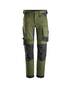 Snickers 6341 AllroundWork Stretch Work Trousers without Holster Pockets (Khaki Green / Black)