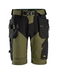Snickers 6143 AllroundWork Stretch Work Shorts Forest Green / Black
