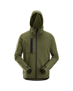 Snickers 8058 AllroundWork Full Zip Fleece Hoodie (Khaki Green)
