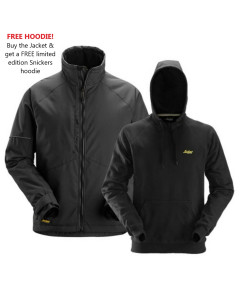 Snickers AW24 Winter Jacket & FREE Limited Edition Hoodie Bundle (Black)