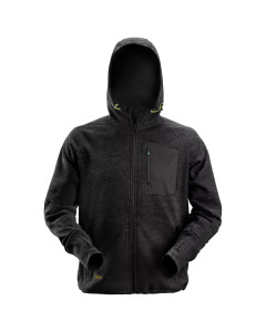 Snickers 8041 FlexiWork Fleece Hoodie (Black/Black)