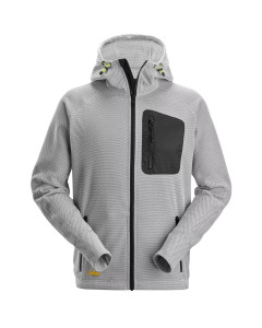 Snickers 8041 FlexiWork Fleece Hoodie (White / Black)