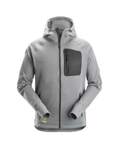 Snickers 8041 FlexiWork Fleece Hoodie (Grey/Black)