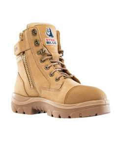 Steel Blue SOUTHERN CROSS Scuff Cap, Zip LADIES Safety Boots - S3, TPU - Sand