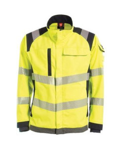 Tranemo 5145 Flame Retardant Stretch Softshell Jacket ARC (High Vis Yellow/Navy)