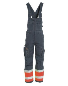 Tranemo 5344 Flame Retardant Aramid High Vis Bib 'n' Braces ARC (Navy/High Vis Red)