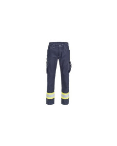 Tranemo 7725 Craftsman Pro Jeans (Navy/High Vis Yellow) - 34 Tall - SALE