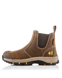 Buckbootz WIZARDZ Safety Dealer Boots - Breathable Leather - SB PS E SC FO HRO WPA (Brown)