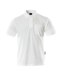 MASCOT 00783 Borneo Crossover Polo Shirt With Chest Pocket - White