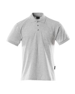 MASCOT 00783 Borneo Crossover Polo Shirt With Chest Pocket - Grey-Flecked