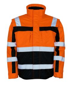 MASCOT 09335 Loreto Safe Compete Winter Jacket - Hi-Vis Orange/Navy