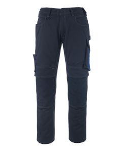 MASCOT 12179 Erlangen Unique Trousers With Kneepad Pockets - Dark Navy/Royal