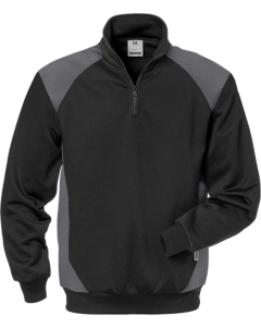 Fristads Half Zip Sweatshirt  - 7048 SHV - (Black/Grey)