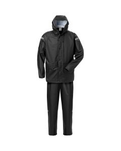 Fristads Rain Set - Waterproof Jacket & Trousers - Lightweight, Stretch - 4099 LRS (Black)