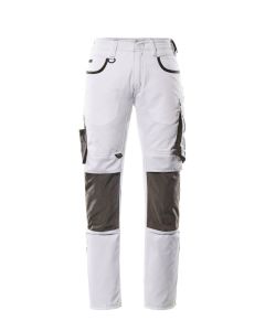 MASCOT 13079 Lemberg Unique Trousers With Kneepad Pockets - Mens - White/Dark Anthracite