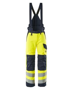 MASCOT 13892 Renens Multisafe Winter Trousers - Flame Retardant - Hi-Vis Yellow/Dark Navy