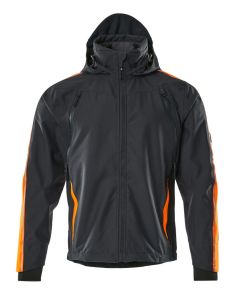 MASCOT 15001 Gandia Hardwear Outer Shell Jacket - Dark Navy/Hi-Vis Orange