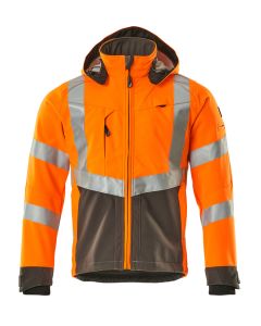 MASCOT 15502 Blackpool Safe Supreme Softshell Jacket - Mens - Hi-Vis Orange/Dark Anthracite