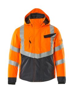 MASCOT 15535 Hastings Safe Supreme Winter Jacket - Mens - Hi-Vis Orange/Dark Navy