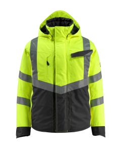 MASCOT 15535 Hastings Safe Supreme Winter Jacket - Mens - Hi-Vis Yellow/Black
