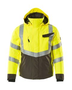 MASCOT 15535 Hastings Safe Supreme Winter Jacket - Mens - Hi-Vis Yellow/Dark Anthracite