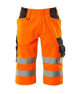 MASCOT 15549 Luton Safe Supreme Shorts, Long - Hi-Vis Orange/Dark Navy