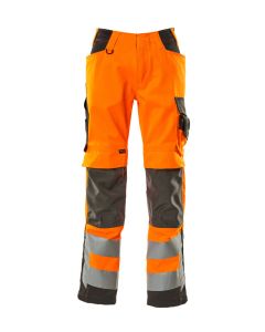 MASCOT 15579 Kendal Safe Supreme Trousers With Kneepad Pockets - Hi-Vis Orange/Dark Anthracite