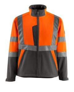 MASCOT 15902 Kiama Safe Light Softshell Jacket - Hi-Vis Orange/Dark Anthracite